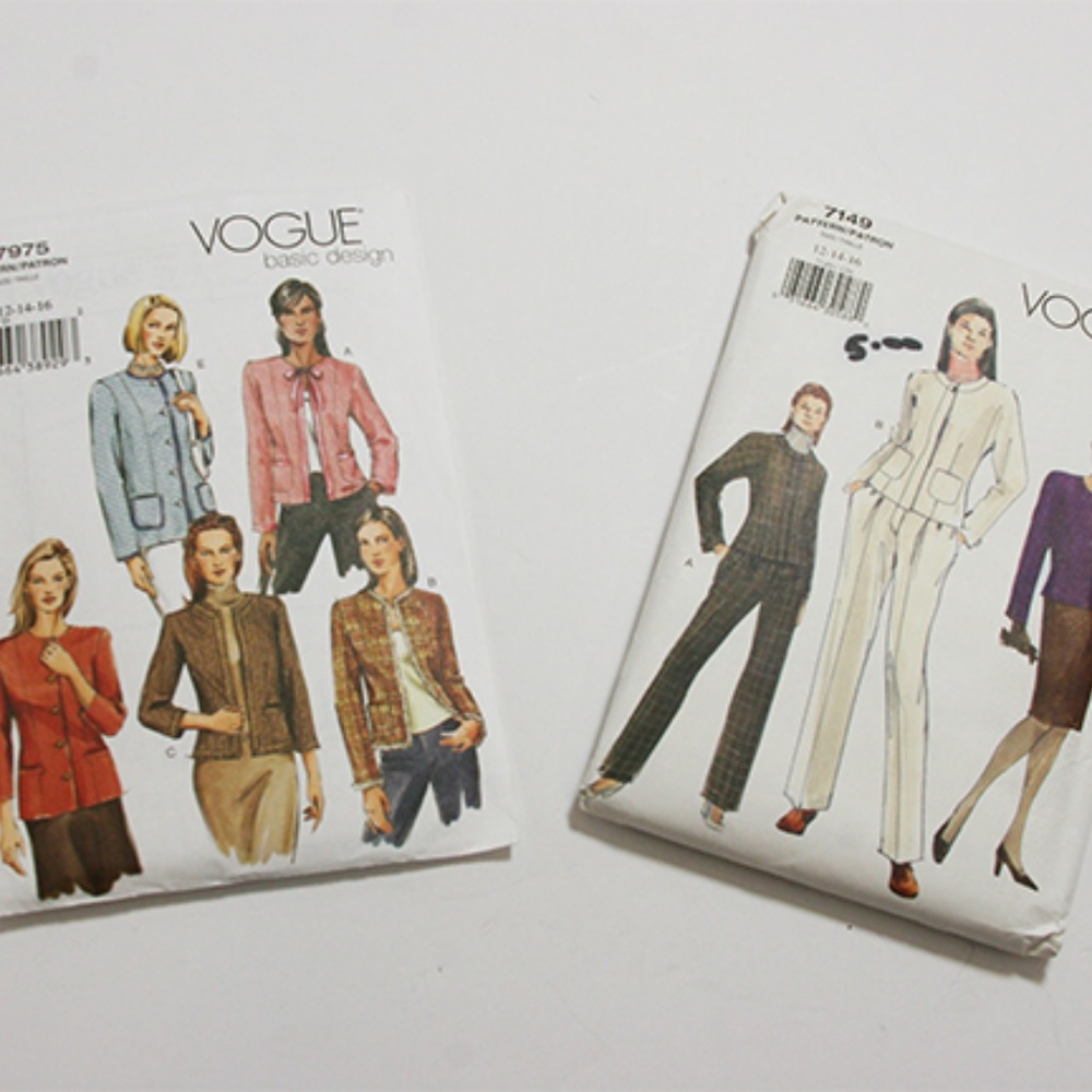 Vintage Vogue Jacket Pant Suit Sewing Patterns